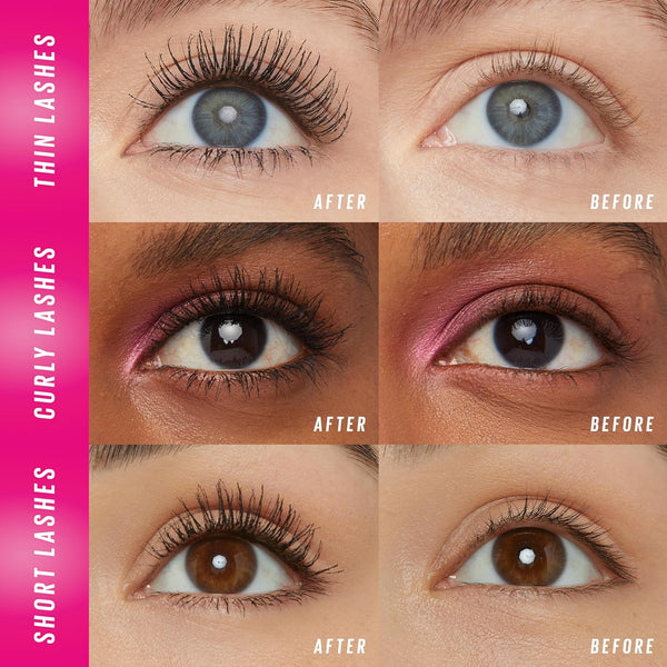 Maybelline Lash Sensational Firework Washable Mascara, Lengthening & Volumizing Mascara for up to 24HR Wear, Blackest Black, 1 Count