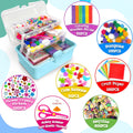 LINAYE 2500+PCS Arts and Crafts Supplies for Kids, DIY Craft Supplies Kit Box for Ages 6-8, Arts and Crafts Kit for Kids, Crafting Supply Set for