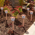 Solar Lights Outdoor - 8 Pack Copper Garden Walkway Lights Solar Powered Waterproof for Garden, Lawn, Yard, Pathway Brown