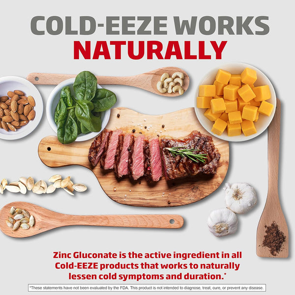 Cold-Eeze plus Defense Natural Citrus & Elderberry Zinc Chewable Gels, Homeopathic Cold Remedy, Shortens Common Cold Symptoms, Promotes Immune