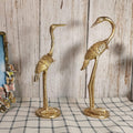 Metal Crane Ring Holder Stand for Jewelry, Engagement and Wedding Ring Display, Gold Decorative Ornaments Home Decor for Living Room, Bedroom,