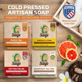 Natural Bar Soap for Women - Vegan Bath Soap Bars Gift Set - Handmade Cold Process Artisan Soap with Essential Oil, Aromatic All Moisturizing Wash