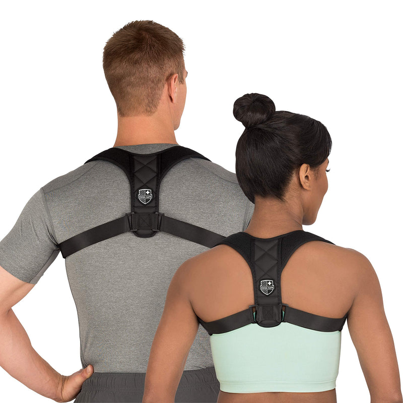 Swiss Safe Posture Corrector for Men/Women - Stylish & Discreet Ergonomic Back Straightener Brace for Proper Posture & Spinal Pain Relief -