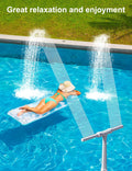 Pool Fountain above and Inground Pools, Adjustable Pool Waterfall with Dual Spray Sprinklers, Outdoor Pool Accessories for Relaxation and Cooling,