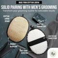 Rugged Natural Shower Loofah for Men - Tough Eco-Friendly Exfoliating Body Scrubbers, Durable & Gentle Terry Towel Cloth Pad for Manly Skin Care -