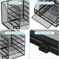 Marbrasse Desk Organizers and Accessories, 5-Tier Paper Letter Tray Organizer with File Holder, Mesh File Organizer, Office Desk Accessories &