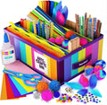 Dan&Darci Arts & Crafts Supplies Kit for Kids and Toddlers - with Storage Bin - Kid & Toddler Art & Craft Set Ages 3, 4, 5, 6, 7 & 8 Years Old -