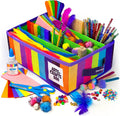 Dan&Darci Arts & Crafts Supplies Kit for Kids and Toddlers - with Storage Bin - Kid & Toddler Art & Craft Set Ages 3, 4, 5, 6, 7 & 8 Years Old -