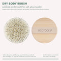 Ecotools Dry Body Brush, Cruelty-Free Bristles Exfoliate & Smooth Skin, Dry Brushing Removes Dry Skin, May Help Improve Circulation & Skin Tone,