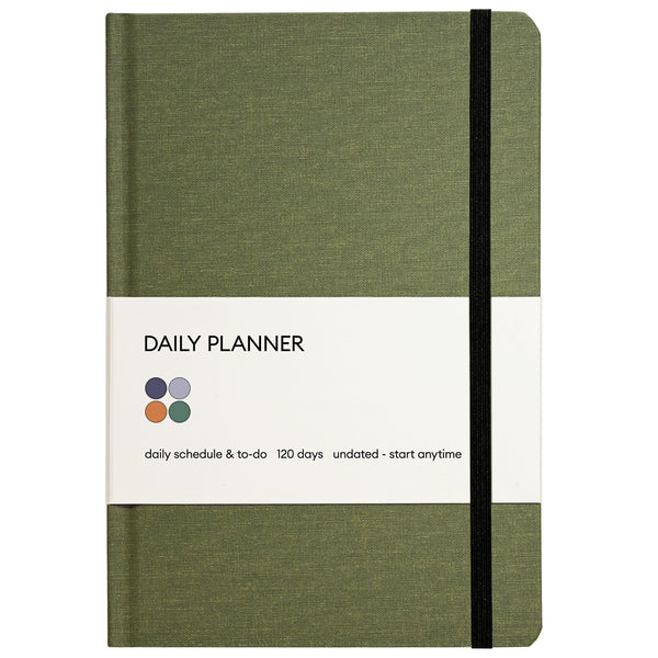 Undated Daily Planner for Productivity & Work â Hardcover, 120 Days, with Habit Tracker & Goal Setting. Monthly, Weekly & Daily Work Planner.