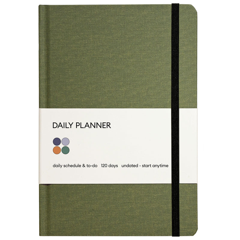 Undated Daily Planner for Productivity & Work â Hardcover, 120 Days, with Habit Tracker & Goal Setting. Monthly, Weekly & Daily Work Planner.