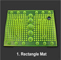 Reflexology Foot Massage Mat Stimulates Blood Circulation Acupressure Feet Massager Plate Board with Magnet (1. Rectangle Mat)