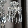 20Pcs Chandelier Icicle Crystal Prisms with Bead Crystals Lighting Lamp Replacement Parts (63Mm, Clear)