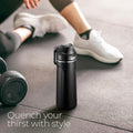 SIPX™ Triple-Insulated Stainless Steel Water Bottle - 18Oz. with Straw Lid, Bpa-Free Reusable Insulated Water Bottle Keeps Cold for 12 Hours,