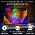 Blue Light Blocking Glasses Amber Lenses - for Better Sleep, Gaming, Eye Strain, Computer