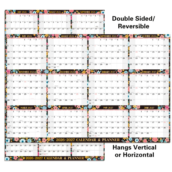 2025-2026 Dry Erase Calendar - JUL.2025 - JUN.2026, 2025-2026 Yearly Wall Calendar, 34.6" X 22.9", Dry Erase Wall Calendar with Thick Paper,