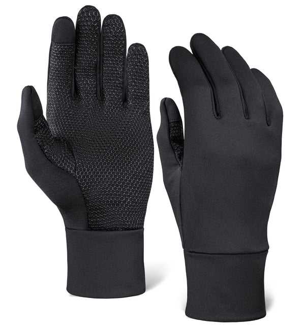 Tough Outdoors Running Gloves for Men & Women - Winter Liners & Touchscreen - Lightweight & Hiking Gloves