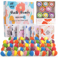 48 Natural & Organic Bath Bombs for Women and Kids, Rich in Essential Oils, Relaxation and Stress Relief, Bathbombs Gift Set for Mothers Day,