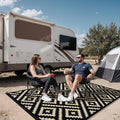 Outdoor Rug for Patio - Waterproof Plastic Straw Camping Rugs 4X6 Ft, Reversible Outdoor Indoor RV Mat Carpet for Patio, Porch, Deck, Balcony,