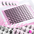 Fairy Lash Clusters Natural Look Manga Eyelash Clusters Wispy D-Curly Cluster Eyelash Extensions 110 Pcs 8-16MM Wispy Individual Lashes Wet-Look