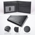 LUXEORIA Genuine Leather Wallet for Men, Handcrafted Travel Wallet, Minimalist Mens Slim Bifold Wallet, Anti-Theft RFID Blocking Wallet for Men'S,