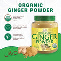 Jiva Organics Organic Ginger Root Powder 1 LB Jar - Gluten Free, Non-Gmo - for Cooking, Baking, Tea & More - Bulk Ginger Ground Dry
