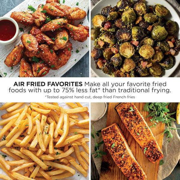 Ninja Air Fryer, Roast, Bake, Air Fry, Roast, Broil, Reheats, & Dehydrates, 4-In-1, Fries, Frozen Food, Veggies, and Juicy Meat, Less Oil, Easy