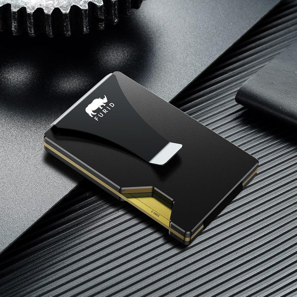Card Wallet for Men Slim Minimalist: Metal Wallet with Money Clip - Thin Wallet for Men - Front Pocket Credit Card Holder Wallets for Men Gift