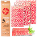 Waxwrap Beeswax Wraps for Food, Organic Cotton Food Bags - Sustainable Plastic Bag Alternative, Reusable Snack Bags, Bees Wax Wraps Reusable Food