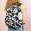 Zodaca Cow Print Mini Backpack for Women, and Girls, Small Shoulder Bag for School, Travel, Day Trips, Concerts, and Festivals, Cow Mini Backpack