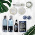 PEARLWORLD Bath Set with Ocean Scented Spa Gifts for Men, Christmas Birthday Self Skin Care Set for Men, Spa Gift Baskets for Him, 12Pcs Men'S Spa