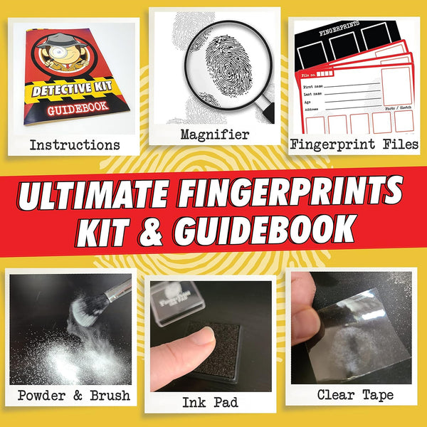 Spy Kit for Kids Detective Fingerprint Toys for 6 7 8 9 10 11 12 Year Old Boys Girls Secret Agent Investigation Science Set