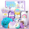 Get Well Soon Gifts for Women, Care Package for Women,Feel Better Gifts for Women 8Pcs Lavender Birthday Gift Baskets for Her Mom, Sister, Female