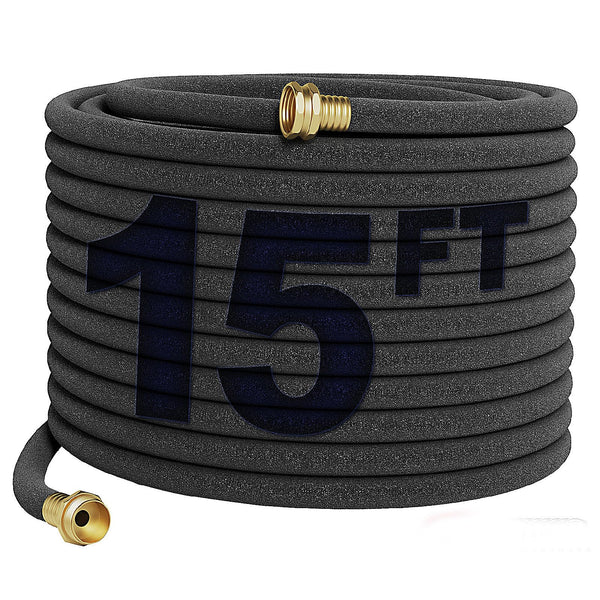Soaker Hose 25 FT for Garden Beds,Heavy Duty Solid Brass Connector 1/2â Ruber Drip Irrigation for Flower Bed&Yard,Landscaping
