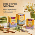 Yogi Tea Stress Relief & Relaxation Variety Sampler - 16 Bags per Pack (5 Packs) - Organic Relaxing Tea Sampler Set - Calming, Comforting
