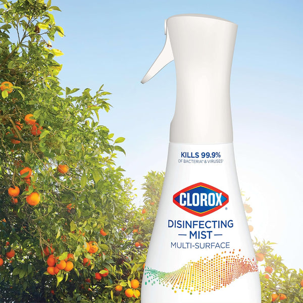 Clorox Disinfecting Mist, Lemongrass Mandarin, Household Essentials, 3 Refills, 16 Fl Oz Each