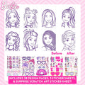 Barbie Makeup Artist Magazine by Horizon Group USA, Create Your Own Hair & Makeup Looks Using 130+ Stencils, 180+ Stickers, Crayons, Pretend