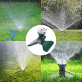 Biswing 1 Pack Lawn Sprinkler, Heavy Duty Metal Square Garden Sprinkler, 360 Degree Large Area Irrigation, Connectable Rotating Automatic Water