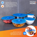 Kitchen + Home Silicone Suction Lids and Food Covers - Set of 5 - Fits Various Sizes of Cups, Bowls, Pans, or Containers!