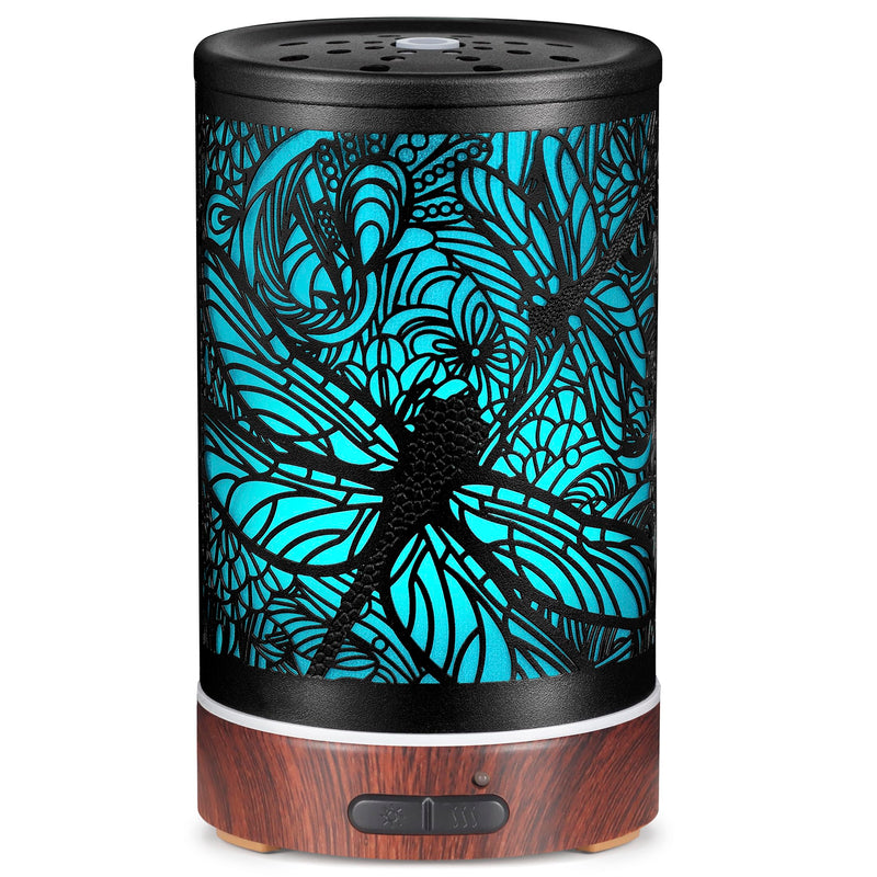 Essential Oils Diffuser,Aromatherapy Diffuser,Birthday for Women Mom Grandma,Metal Cool Mist Humidifier with 7 Colors Lights Waterless Auto Off