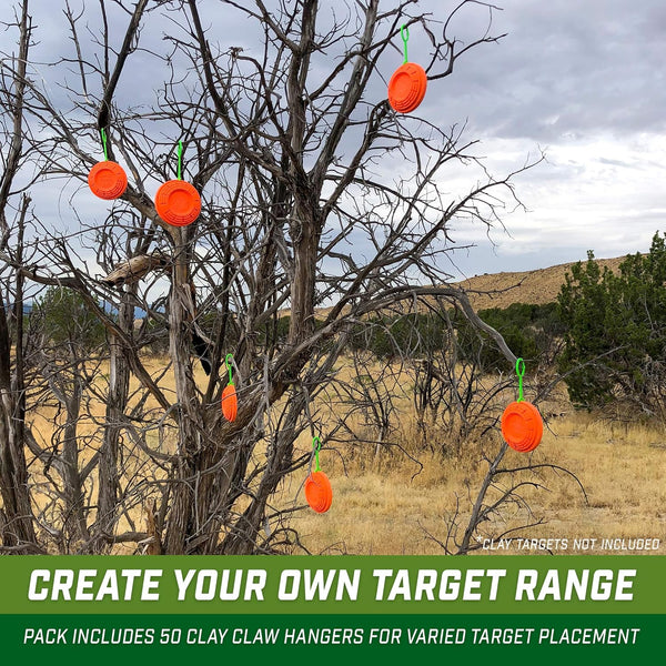 Gosports Outdoors Clay Target Holders - Choose between Clay Claw Hangers or Clay Caddy in Ground Stakes, Versatile Target Holders for Shooting