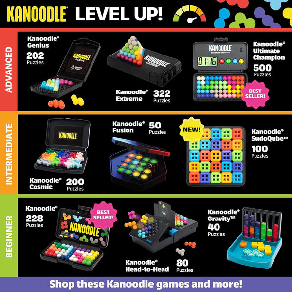 Educational Insights Kanoodle Genius 3-D Puzzle Brain Teaser Game for Adults, Teens & Kids, over 200 Challenges, Easter Basket Stuffers for Kids,