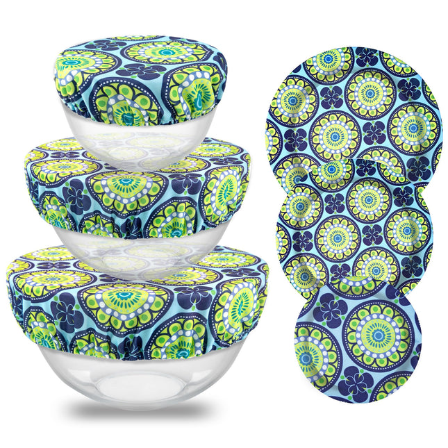 Wegreeco Reusable Bowl Covers - Set of 3,Funky Flower
