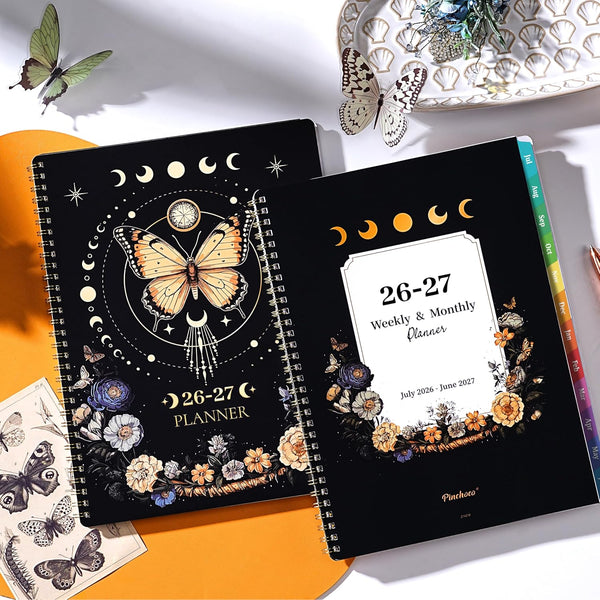 Planner 2025-2026 - Academic Planner 2025-2026 Daily Weekly and Monthly, July 2025 - June 2026, 8.5" X 11", Colorful Tabs, Back Pocket, Perfect