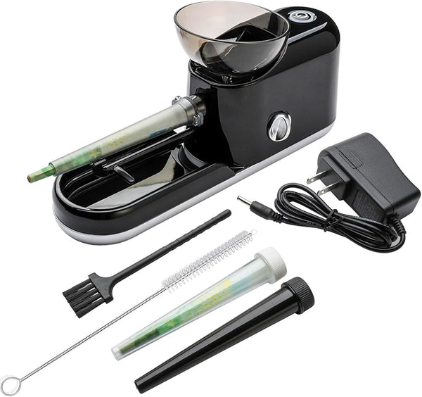 Free Boy Electric Cones Rolling Machine Automatic Cone Loader Minin Portable Pre Rolled Cones Filling Maker,1 Stirring Rod, 1 Brush(King Size,