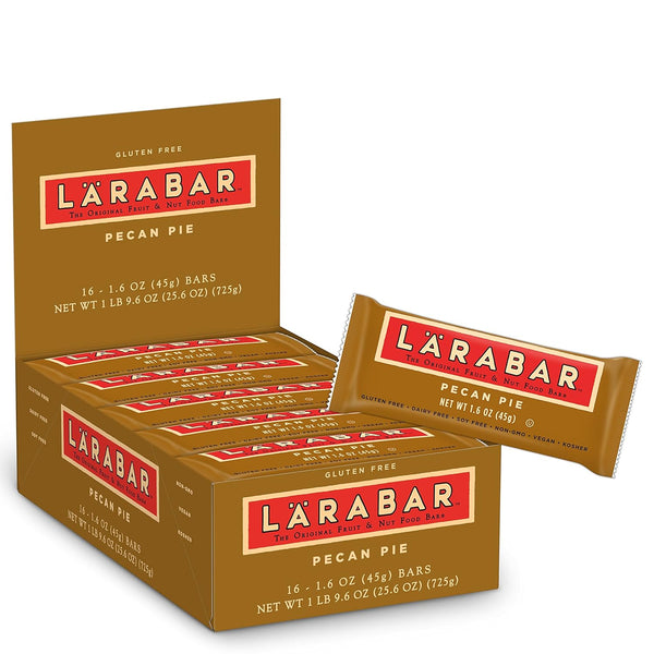 Larabar Pecan Pie, Gluten Free Vegan Fruit & Nut Bar, 1.6 Oz Bars, 16 Ct