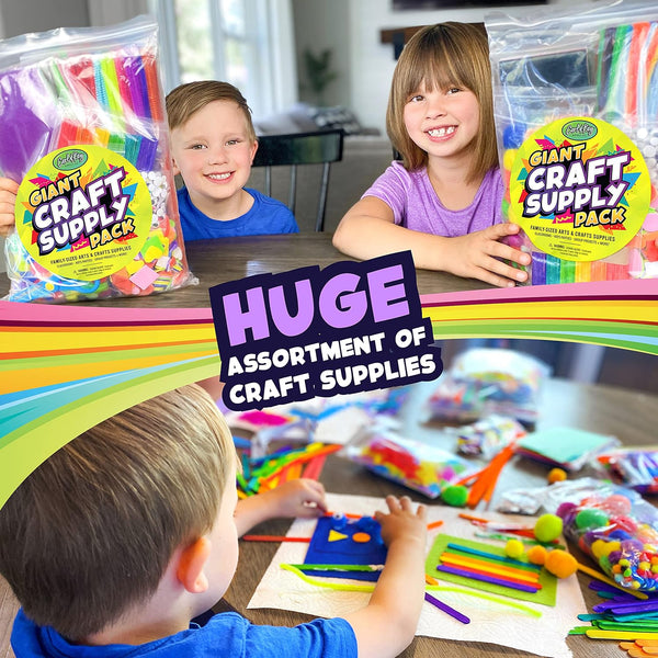Arts and Crafts Supplies Kit for Kids - Boys and Girls Age 4 5 6 7 8 Years Old - Toddler Art Set Activity Materials in Bulk - Great for Preschool,