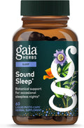Gaia Herbs Sound Sleep - Natural Sleep Support to Promote Calm & Relaxation - with Valerian Root, Passionflower & More - 60 Vegan Liquid