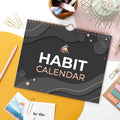 Clever Fox Habit Calendar Circle â 24-Month Inspirational Daily Habit Tracker with Colorful Pages â Routine & Goal Planner Journal (Black)