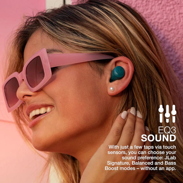 Jlab Go Air Pop True Wireless Bluetooth Earbuds & Charging Case, Teal, Dual Connect, IPX4 Sweat Resistance, Bluetooth 5 Connection, 3 EQ Sound